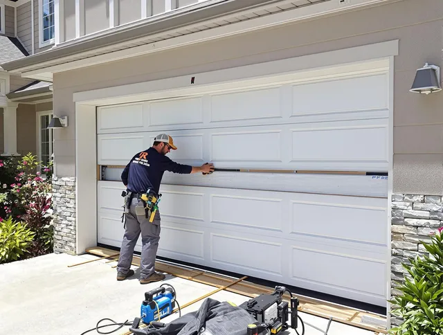 Richmond Hill Garage Door Repair team performing complete garage door replacement at Richmond Hill residence