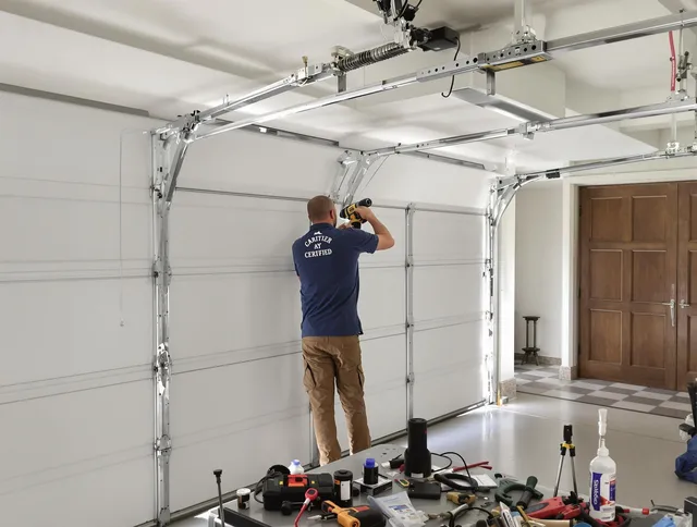 Richmond Hill Garage Door Repair certified technician performing precision garage door repair in Richmond Hill