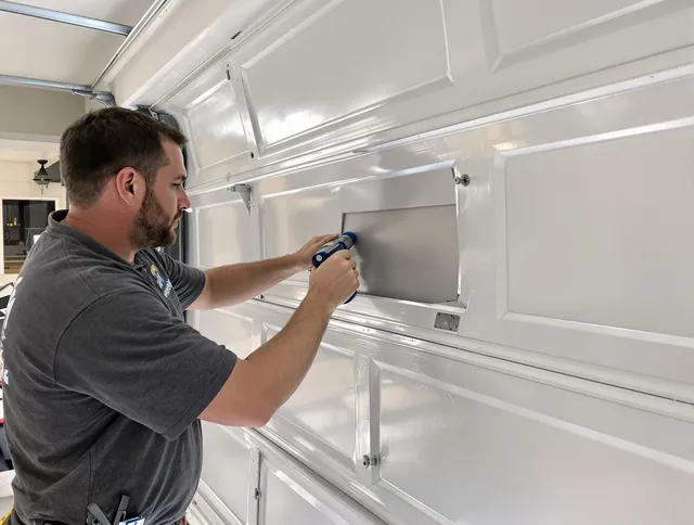 Garage door panel repair by Richmond Hill Garage Door Repair in Richmond Hill