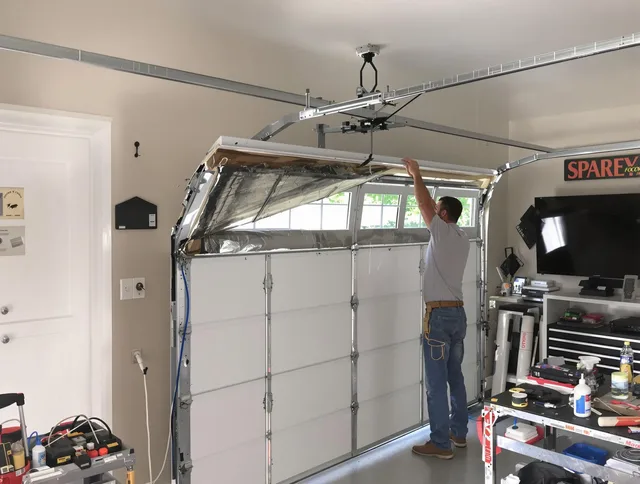 Garage door section replacement by Richmond Hill Garage Door Repair in Richmond Hill